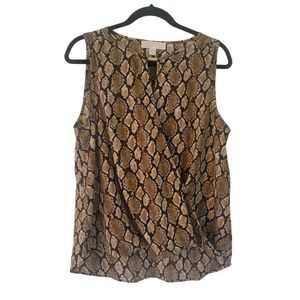 Michael Kors women's summer tank top, size large, animal print